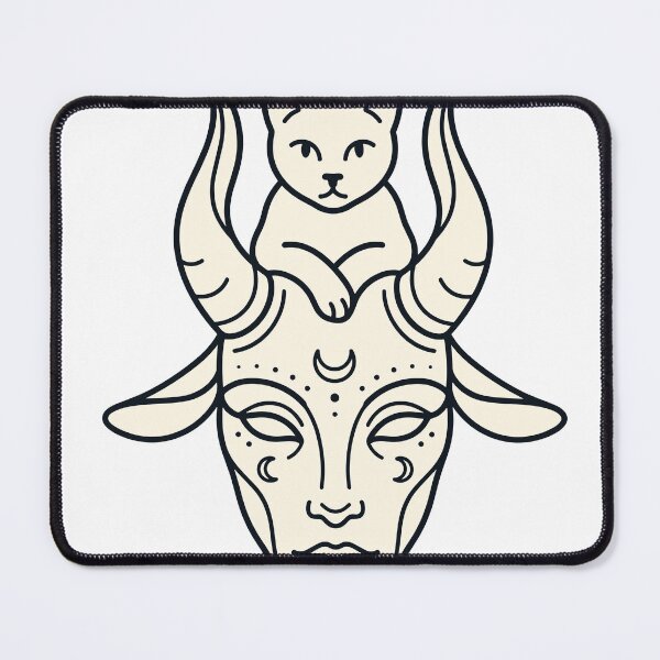 Item preview, Cat On Goat Head Occult Design designed and sold by Ranpict.