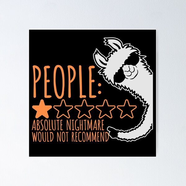 Item preview, People Absolute Nightmare 1 Star Review Quote Logo designed and sold by shirt-o-mat.