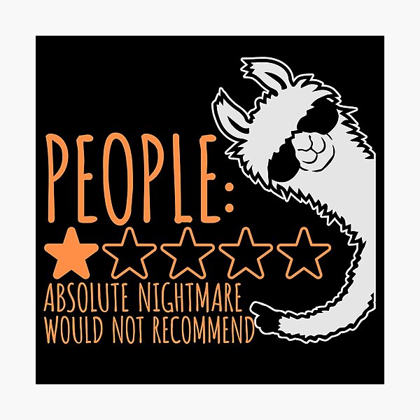 Item preview, People Absolute Nightmare 1 Star Review Quote Logo designed and sold by shirt-o-mat.