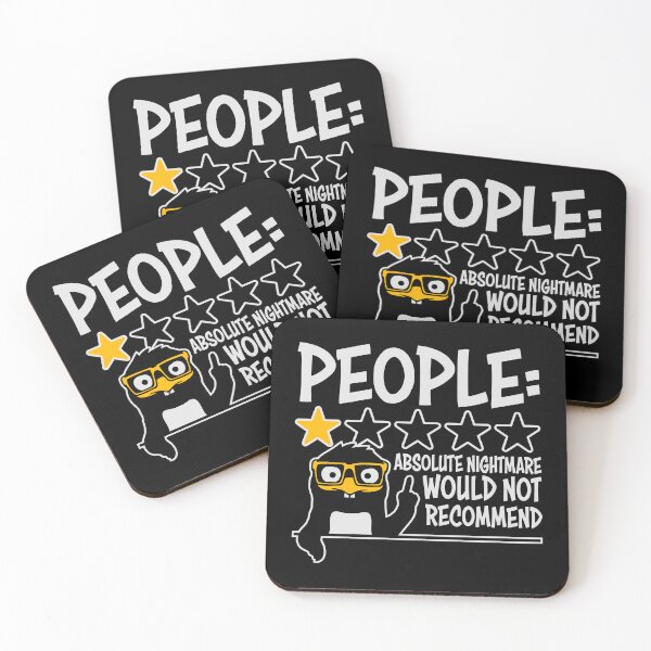 Item preview, People Absolute Nightmare 1 Star Review Quote Logo designed and sold by shirt-o-mat.