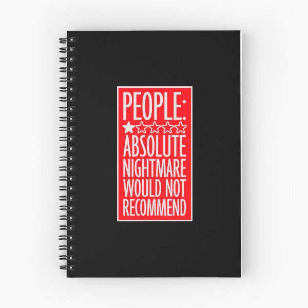 Item preview, People Absolute Nightmare 1 Star Review Quote Logo designed and sold by shirt-o-mat.