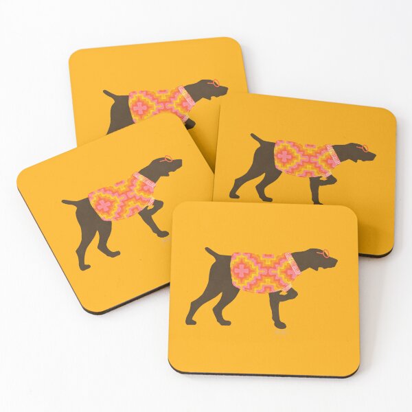Item preview, Pointer dog with pate sweater yellow designed and sold by Ana Gorozpe.