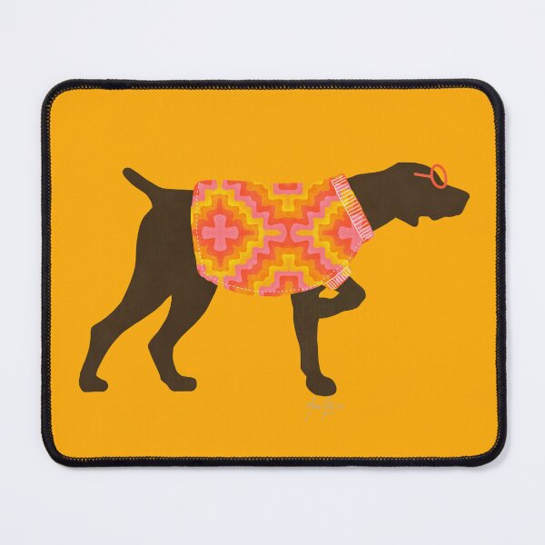 Item preview, Pointer dog with pate sweater yellow designed and sold by Ana Gorozpe.