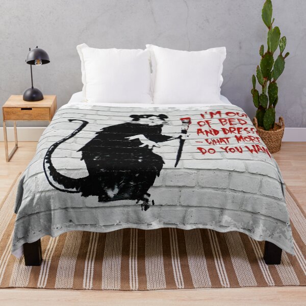 Item preview, Banksy I'm Out Of Bed And Dressed Graffiti Street Art designed and sold by SampleRoulette.
