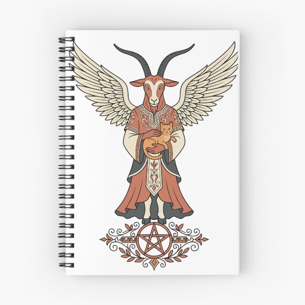 Item preview, Winged Goat Deity Holding Cat Pentagram designed and sold by Ranpict.