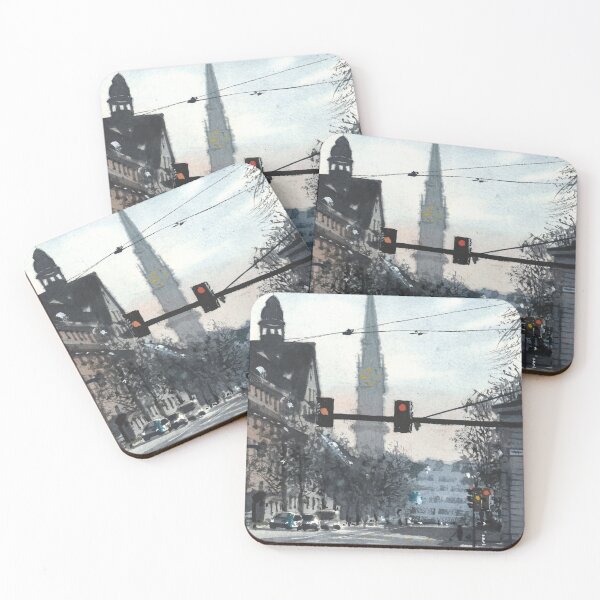 Item preview, Zurich Switzerland Street Traditional Watercolor designed and sold by SlavaArt.