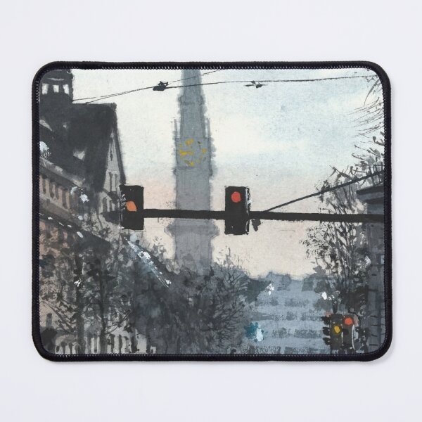 Item preview, Zurich Switzerland Street Traditional Watercolor designed and sold by SlavaArt.