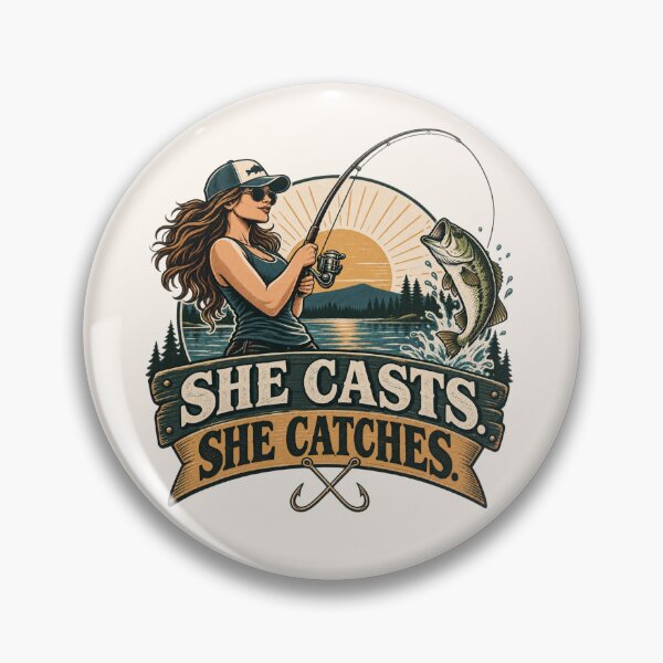 Item preview, She Casts She Catches designed and sold by erkancept.