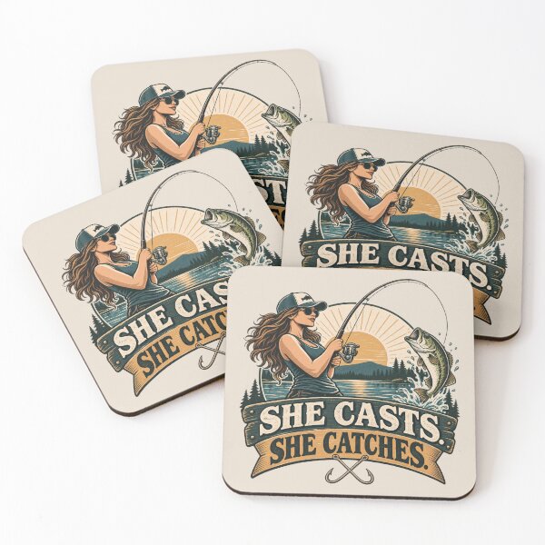 Item preview, She Casts She Catches designed and sold by erkancept.