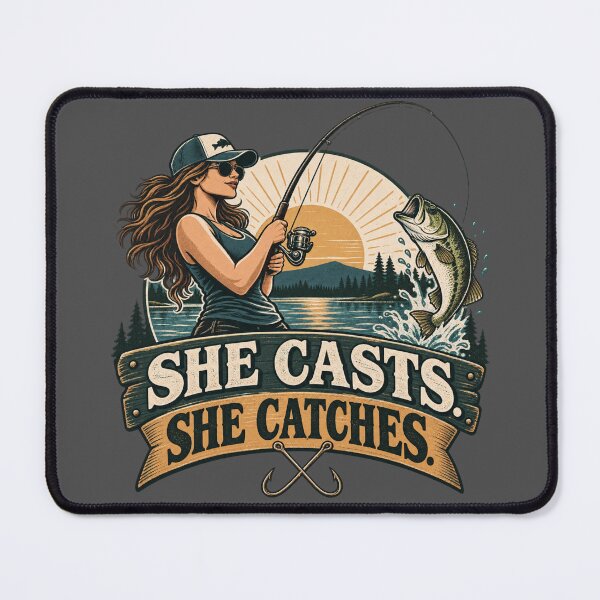 Item preview, She Casts She Catches designed and sold by erkancept.