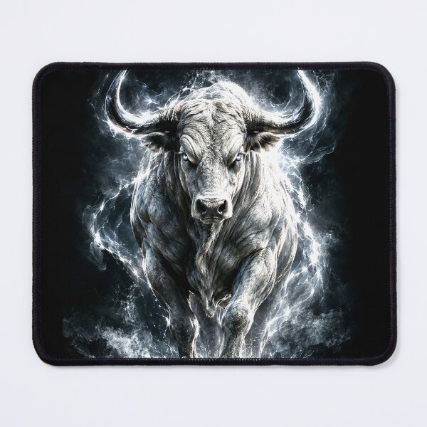 Item preview, Taurus aura white bull designed and sold by tarotstarostina.