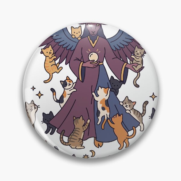 Item preview, Cute Winged Goat Deity With Kittens designed and sold by Ranpict.