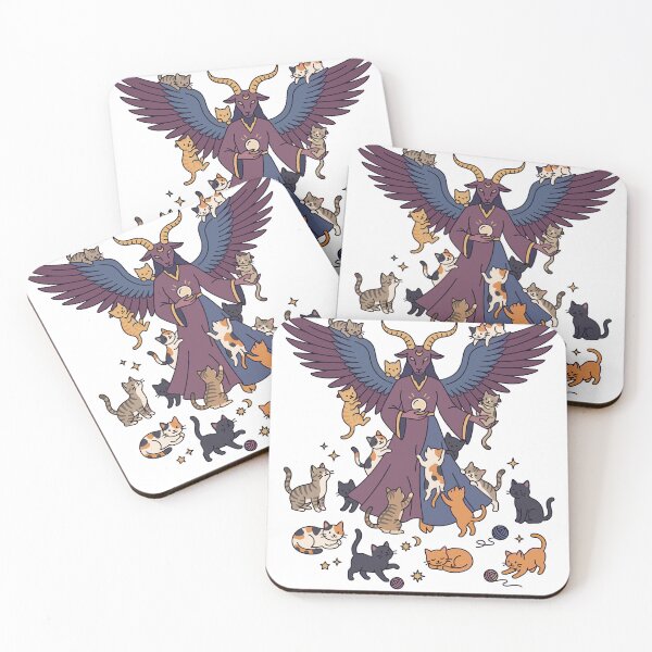 Item preview, Cute Winged Goat Deity With Kittens designed and sold by Ranpict.