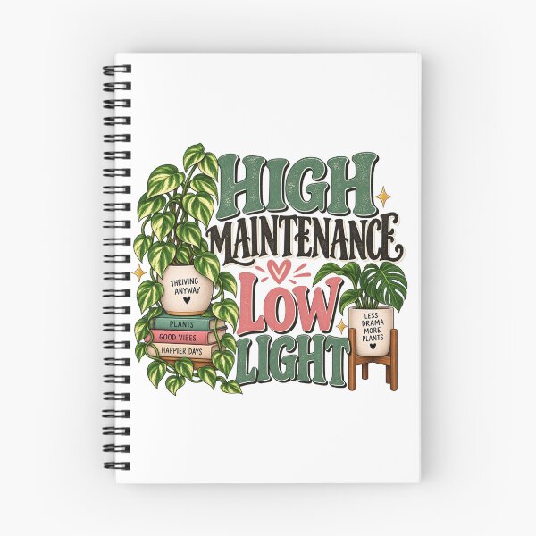 Item preview, High Maintenance Low Light – Funny Houseplant Lover designed and sold by CottageGardenCo.