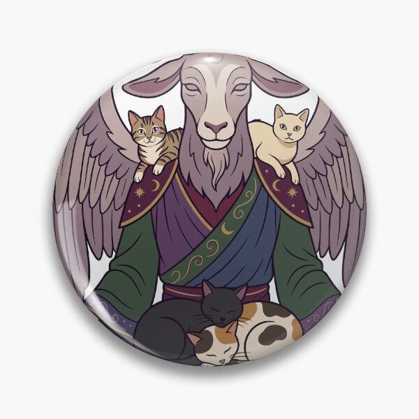 Item preview, Meditating Winged Goat With Sleeping Cats designed and sold by Ranpict.