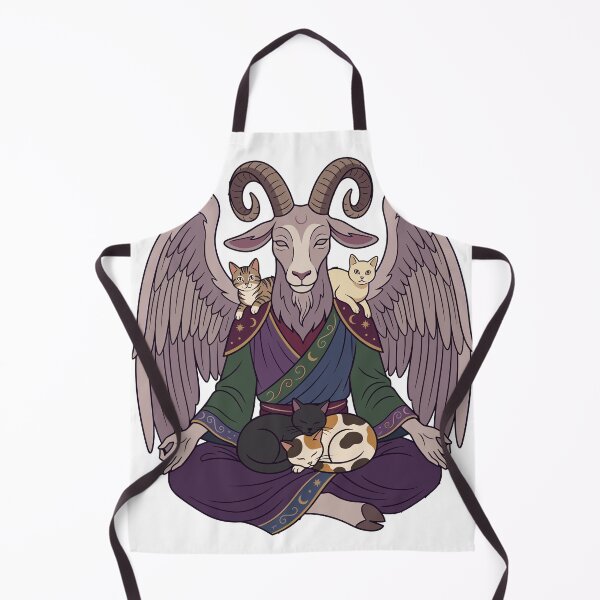 Item preview, Meditating Winged Goat With Sleeping Cats designed and sold by Ranpict.