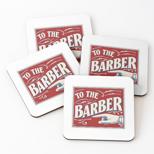 Item preview, "To The Barber" Vintage Advertising Sign designed and sold by smallbatchstudio.
