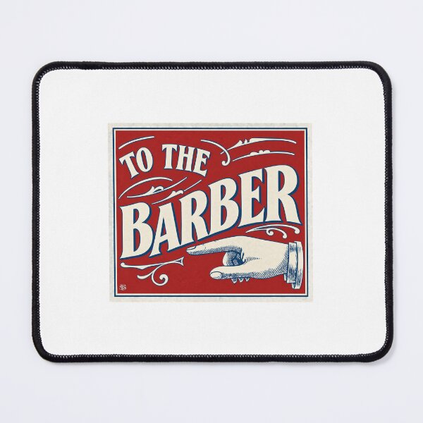 Item preview, "To The Barber" Vintage Advertising Sign designed and sold by smallbatchstudio.