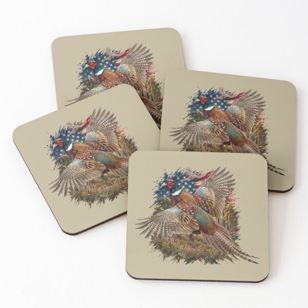 Item preview, Patriotic Pheasant Hunting Design with Distressed American Flag designed and sold by LifeCrush.