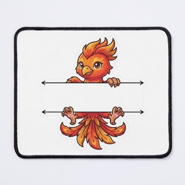 Item preview, Cute Baby Phoenix Split Monogram designed and sold by PetalsPaws.