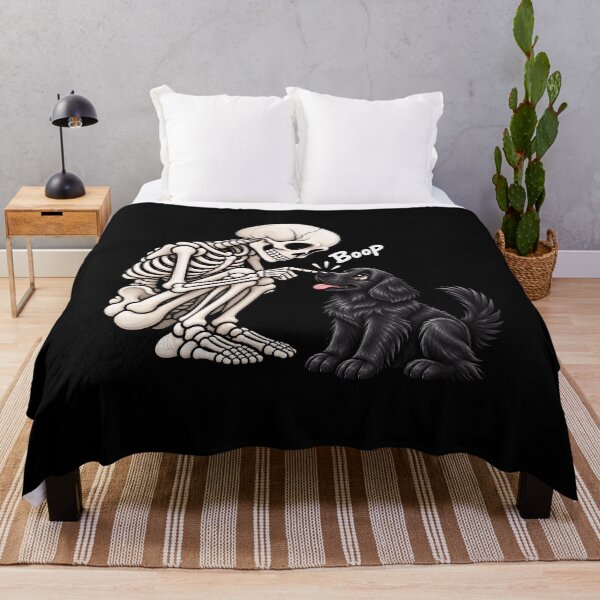 Item preview, Funny Skeleton Flat-Coated Retriever Dog Boop Halloween Design Mom Dad designed and sold by rafaeltto.