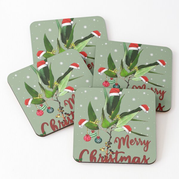Item preview, Merry  Christmas Australian Native Eucalyptus Tree Branch Xmas Australia Gift Men Woman Kids designed and sold by Amelia ART G.
