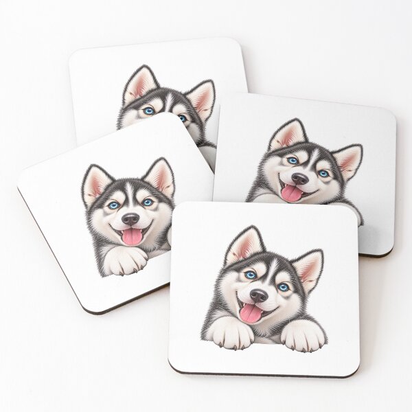 Item preview, Happy husky cute blue eyes designed and sold by Magounette.
