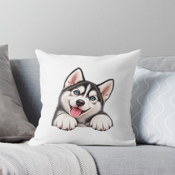 Item preview, Happy husky cute blue eyes designed and sold by Magounette.
