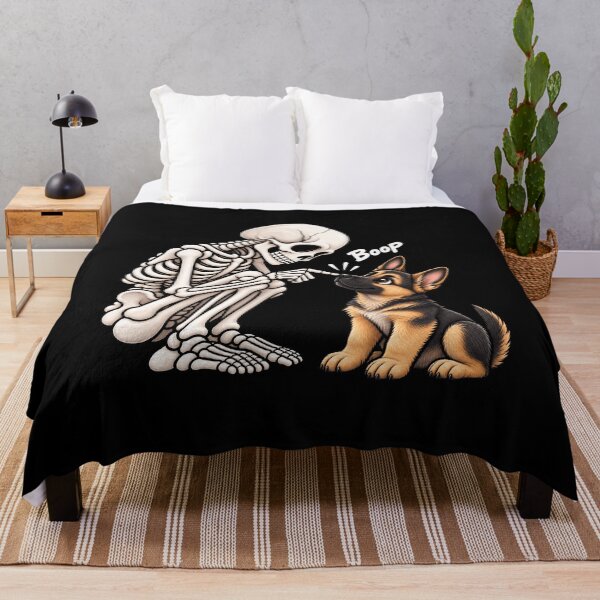 Item preview, Funny Skeleton German Shepherd Dog Boop Halloween Design Mom Dad designed and sold by rafaeltto.