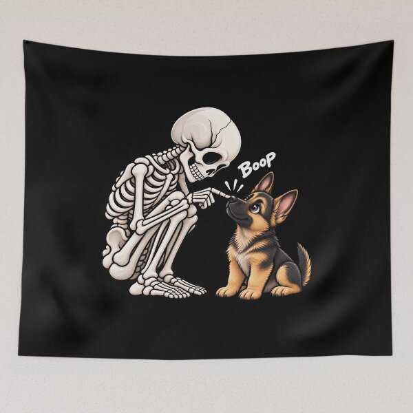 Item preview, Funny Skeleton German Shepherd Dog Boop Halloween Design Mom Dad designed and sold by rafaeltto.