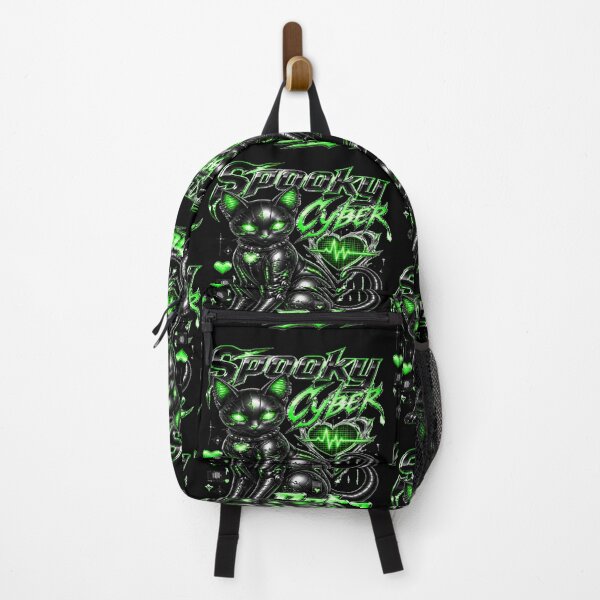 Item preview, Spooky Cyber Babe Y2K Neon Green Cat designed and sold by BriSher.