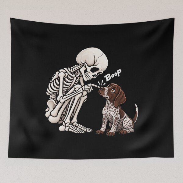 Item preview, Funny Skeleton German Shorthaired Pointer Dog Boop Halloween Design Mom Dad designed and sold by rafaeltto.