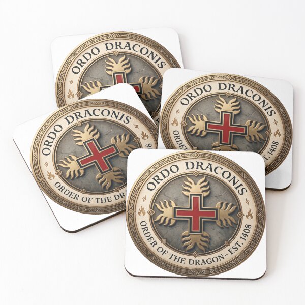 Item preview, Ordo Draconis - Order of the Dragon 1408 Flaming Cross Emblem designed and sold by ElNiro.