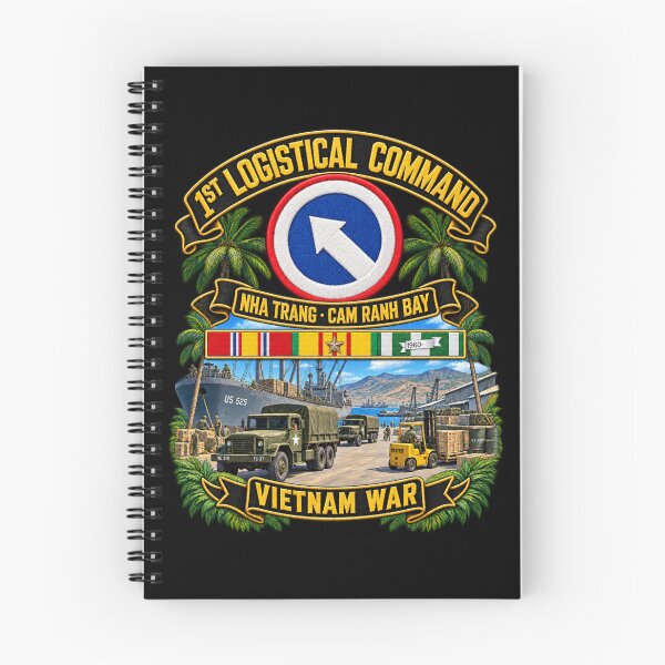 Artikelvorschau, Armee – 1. Logistikkommando – SSI – Nha Trang – Cam Ranh Bay – Vietnamkrieg – VN SVC mit Szene – 3D – Verbessert entworfen und verkauft von Military Insignia Products.