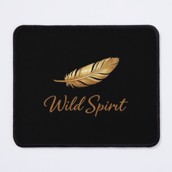 Item preview, Wild Spirit Golden Feather Boho Typography Art designed and sold by BohoMysticArt.