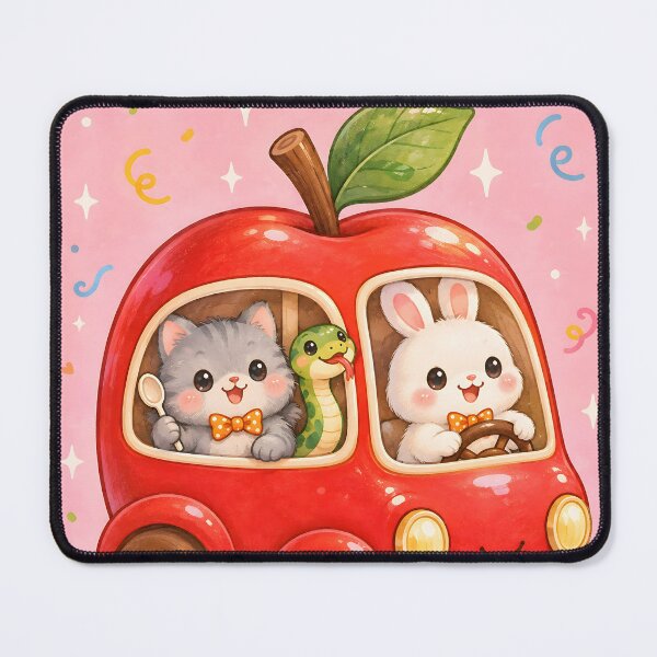 Item preview, Cute Apple Car Animal Adventure designed and sold by Pure Craft.
