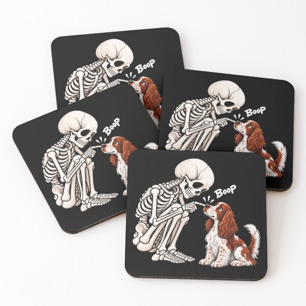 Item preview, Funny Skeleton Irish Red and White Setter Dog Boop Halloween Design Mom Dad designed and sold by rafaeltto.