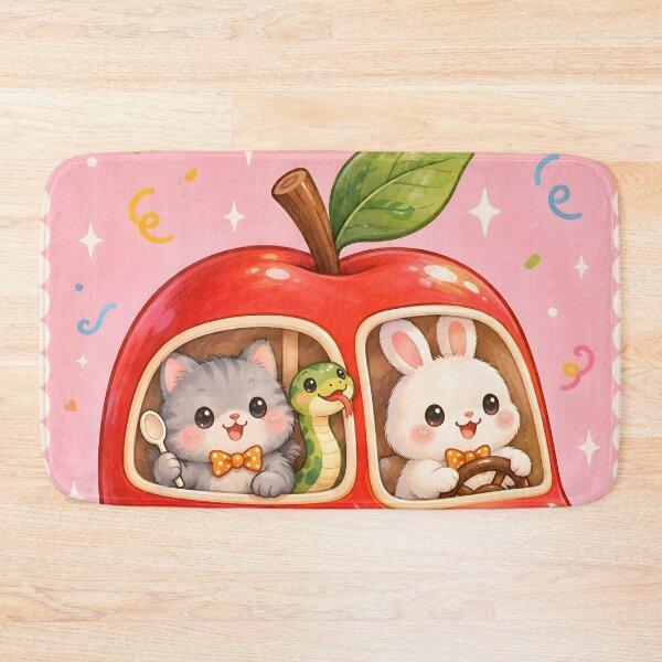 Item preview, Cute Apple Car Animal Adventure designed and sold by Pure Craft.