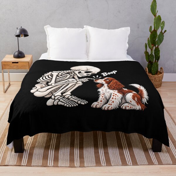 Item preview, Funny Skeleton Irish Red and White Setter Dog Boop Halloween Design Mom Dad designed and sold by rafaeltto.