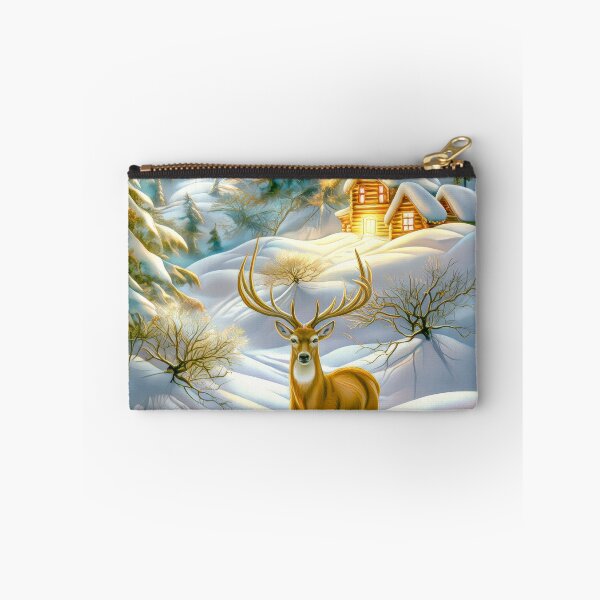 Item preview, Winter Deer Under a Starry Sky – Snowy Mountain Forest Art designed and sold by MargaretWiktor.