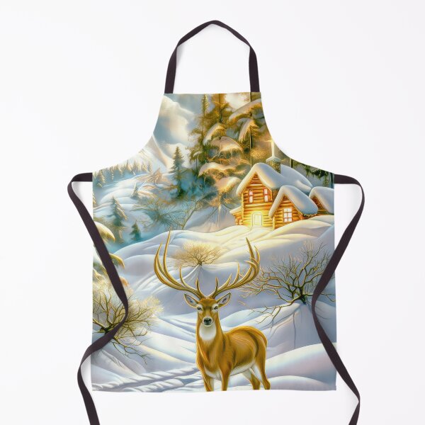Item preview, Winter Deer Under a Starry Sky – Snowy Mountain Forest Art designed and sold by MargaretWiktor.