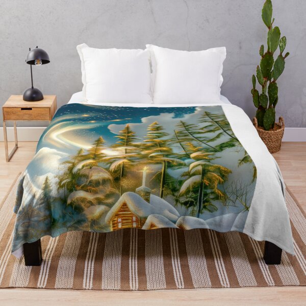 Item preview, Winter Deer Under a Starry Sky – Snowy Mountain Forest Art designed and sold by MargaretWiktor.