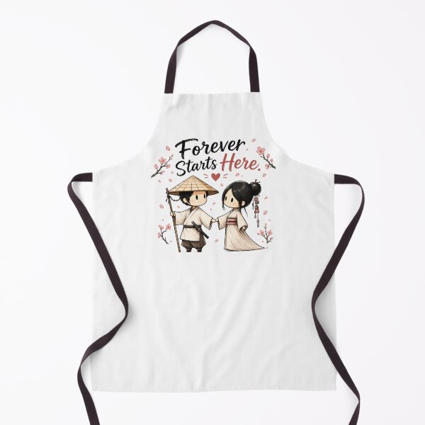 Item preview, Forever Starts Here – Cute Japanese Couple Love, Cherry Blossom & Anime Romance Design designed and sold by CRAZZYDOODLES.
