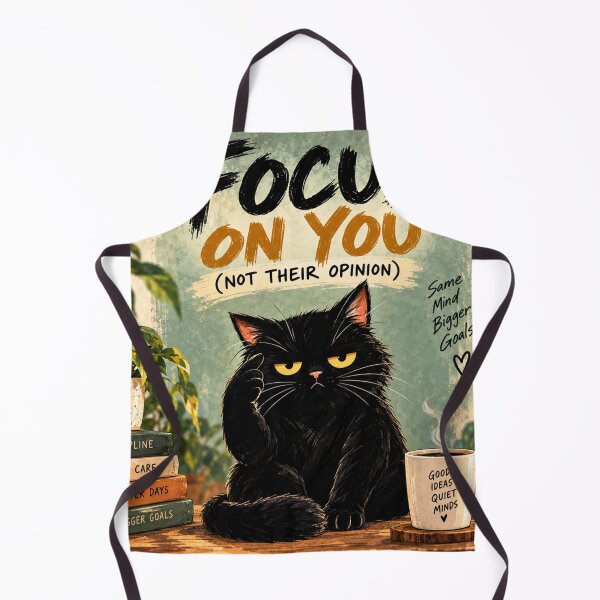 Item preview, Focus on You Not Their Opinion Black Cat Motivational Quote designed and sold by AbstractAuraArt.
