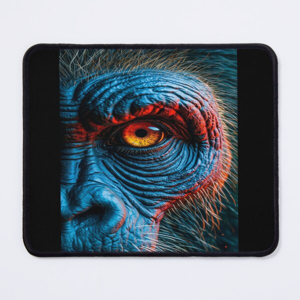 Item preview, Gorilla Eye Neon Flame - Half Face Animal Artwork designed and sold by KingofHearts25.