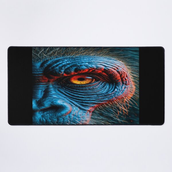 Item preview, Gorilla Eye Neon Flame - Half Face Animal Artwork designed and sold by KingofHearts25.