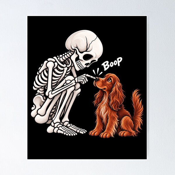 Item preview, Funny Skeleton Irish Setter Dog Boop Halloween Design Mom Dad designed and sold by rafaeltto.