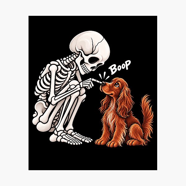 Item preview, Funny Skeleton Irish Setter Dog Boop Halloween Design Mom Dad designed and sold by rafaeltto.