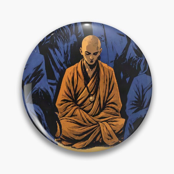 Item preview, Stillness Among Strangers — Monk Meditation Spiritual Art designed and sold by SacredLensV.