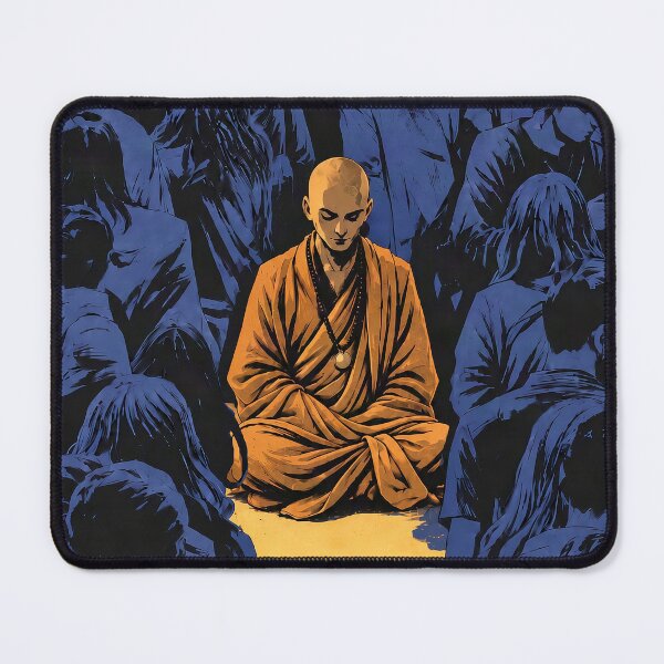 Item preview, Stillness Among Strangers — Monk Meditation Spiritual Art designed and sold by SacredLensV.